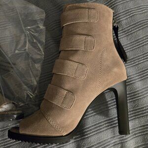 Blake Lug Sole Peep-Toe Booties
